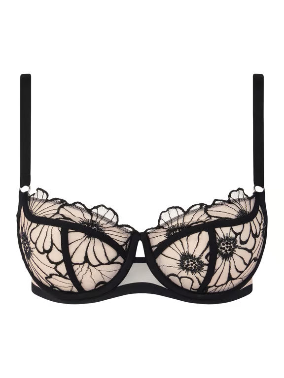 Chantelle PULP Lush Unlined Demi Bra Black/Rose - 1