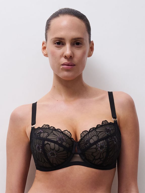 Chantelle PULP | LUSH - Chantelle PULP Lush Unlined Demi Bra Festive Black - 1