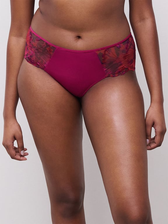 Chantelle PULP Lily Cheeky Lace Hipster Dark Fuchsia Multico - 0