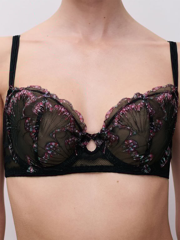 Chantelle PULP Lily Lace Unlined Demi Bra Romantic Black - 3