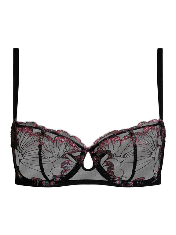 Chantelle PULP Lily Lace Unlined Demi Bra Romantic Black - 1