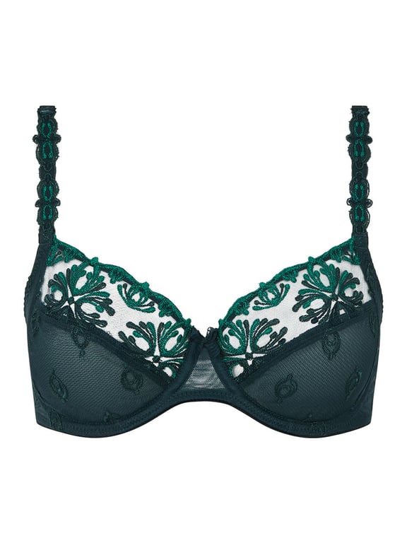 Champs Elysees Lace Full Coverage Unlined Bra Eden Green Multico - 1