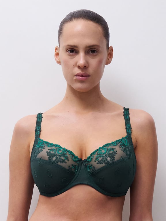 Champs Elysees Lace Full Coverage Unlined Bra Eden Green Multico - 2
