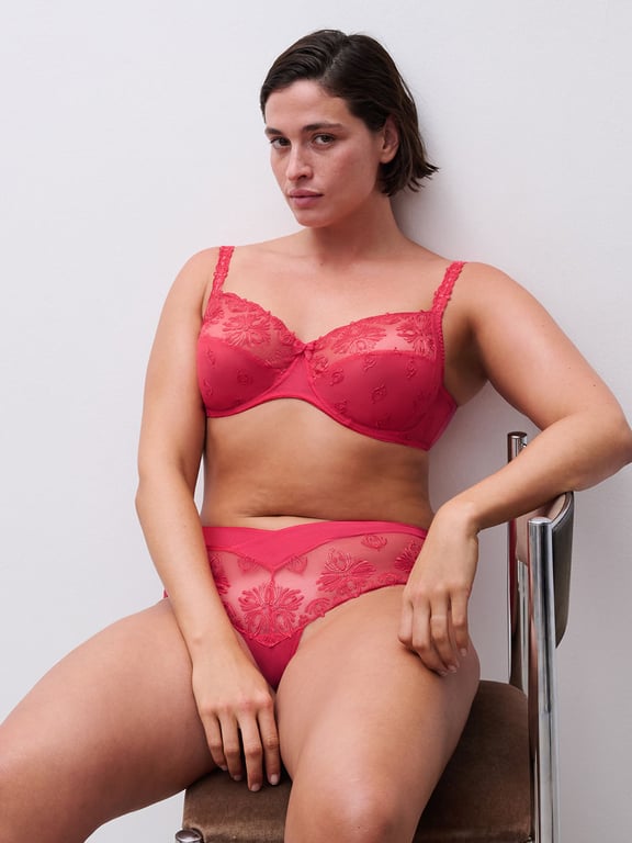 Chantelle | CHAMPS ELYSEES - Champs Elysees Lace Full Coverage Unlined Bra Sweet Velvet - 1