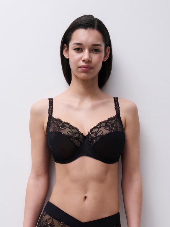 Chantelle | Champs Elysees - Champs Elysées Full Coverage Unlined Bra Dazzling Black - 1