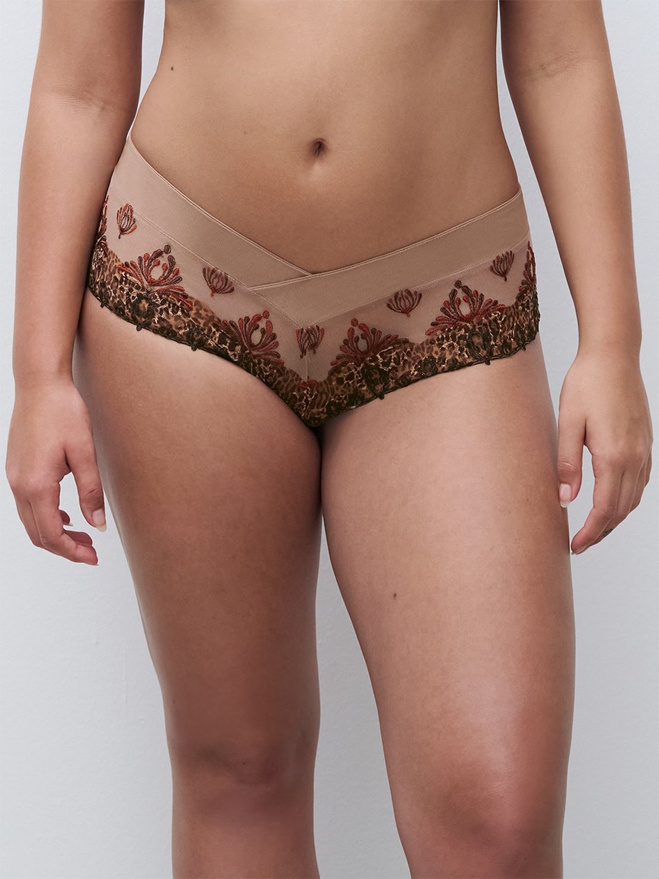 Champs Elysees Lace Hipster Feline Print