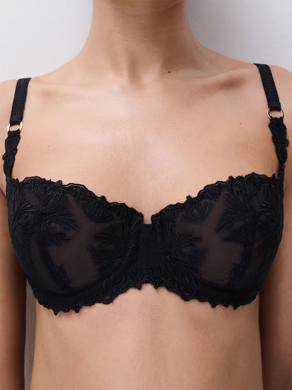 Champs Elysées Lace Unlined Demi Bra Black