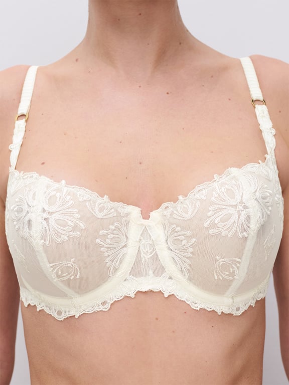 Champs Elysées Lace Unlined Demi Bra Ivory - 5