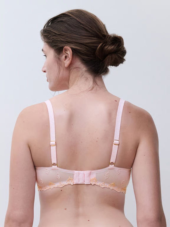 Champs Elysees Lace Unlined Demi Bra Waterlily Pink Multico - 2