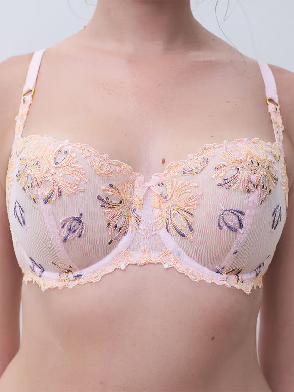 Champs Elysees Lace Unlined Demi Bra Waterlily Pink Multico - 5