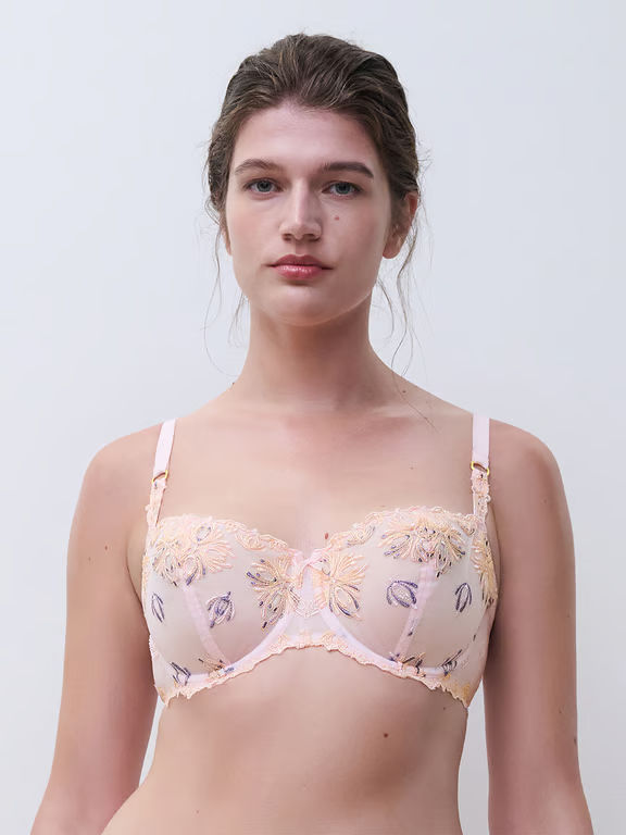 Chantelle | CHAMPS ELYSEES - Champs Elysees Lace Unlined Demi Bra Waterlily Pink Multico - 2