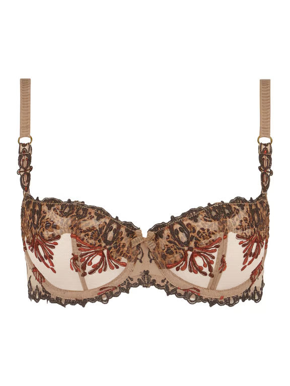 Chantelle | CHAMPS ELYSEES - Champs Elysees Lace Unlined Demi Bra Feline Print - 2
