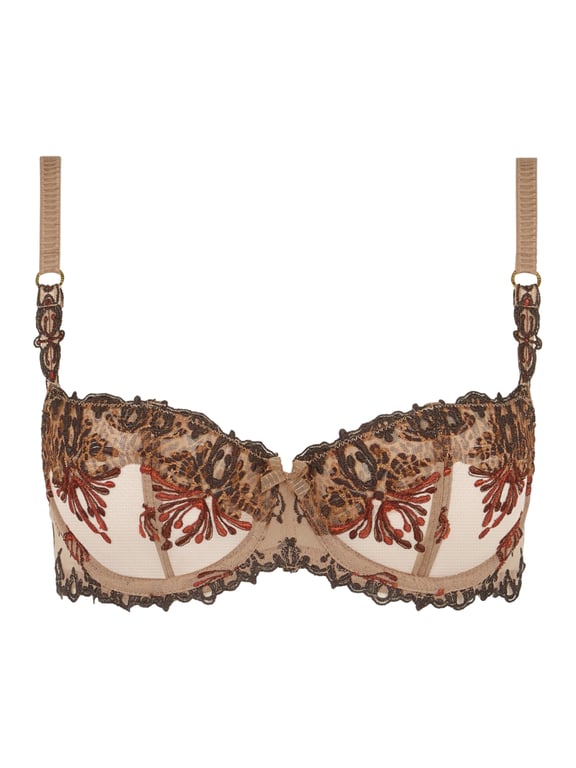 Chantelle | CHAMPS ELYSEES - Champs Elysees Lace Unlined Demi Bra Feline Print - 2