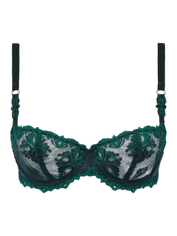 Chantelle | CHAMPS ELYSEES - Champs Elysees Lace Unlined Demi Bra Eden Green Multico - 2