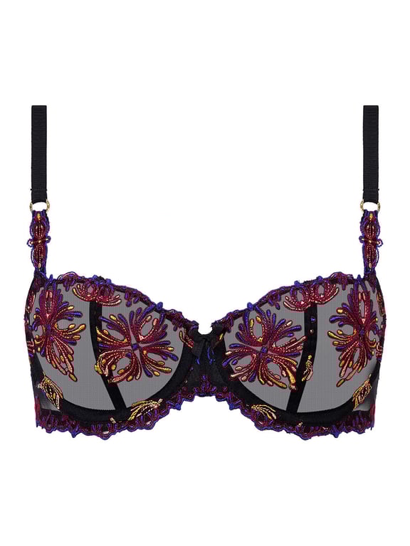 Chantelle | CHAMPS ELYSEES - Champs Elysees Lace Unlined Demi Bra Black Jewels - 2
