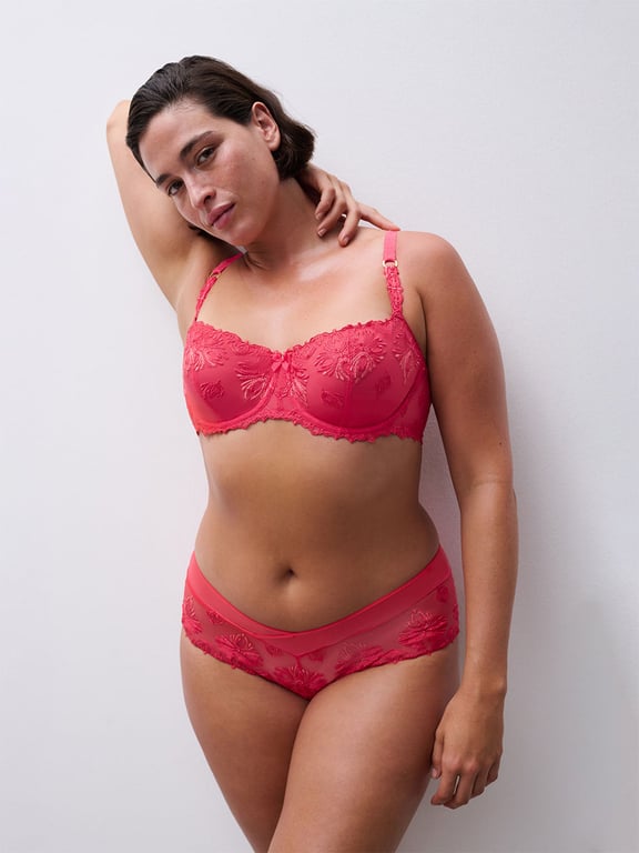 Chantelle | CHAMPS ELYSEES - Champs Elysees Lace Unlined Demi Bra Sweet Velvet - 1