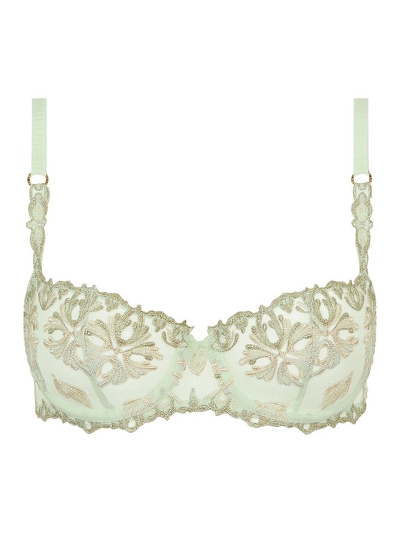 Chantelle | Champs Elysees - Champs Elysées Lace Unlined Demi Bra Green Powder - 2