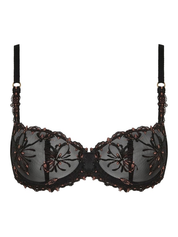 Chantelle | Champs Elysees - Champs Elysées Lace Unlined Demi Bra Dazzling Black - 2