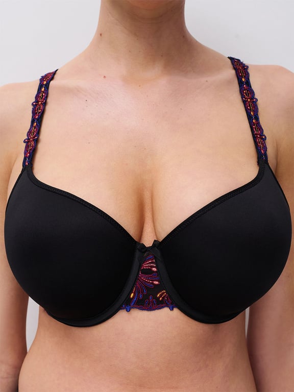 Champs Elysees Smooth Custom Fit T-Shirt Bra Black Jewels - 4