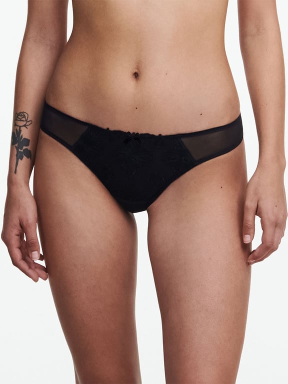 Chantelle | Champs Elysées - Champs Elysées Lace Thong Black - 1