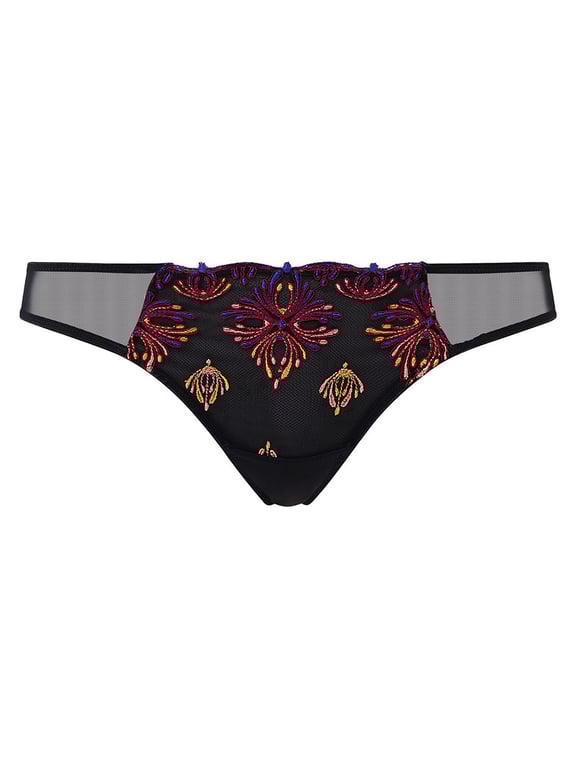 Champs Elysees Lace Thong Black Jewels - 1