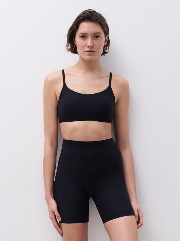 SoftStretch High Waist Mid-Thigh Short Black - 3