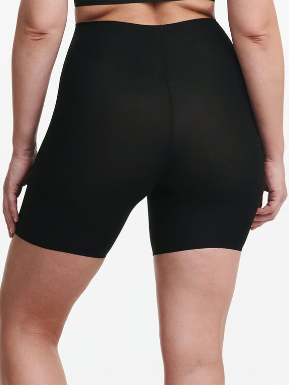 Smooth Comfort High Waist Mid Thigh Light Shaping Short Black