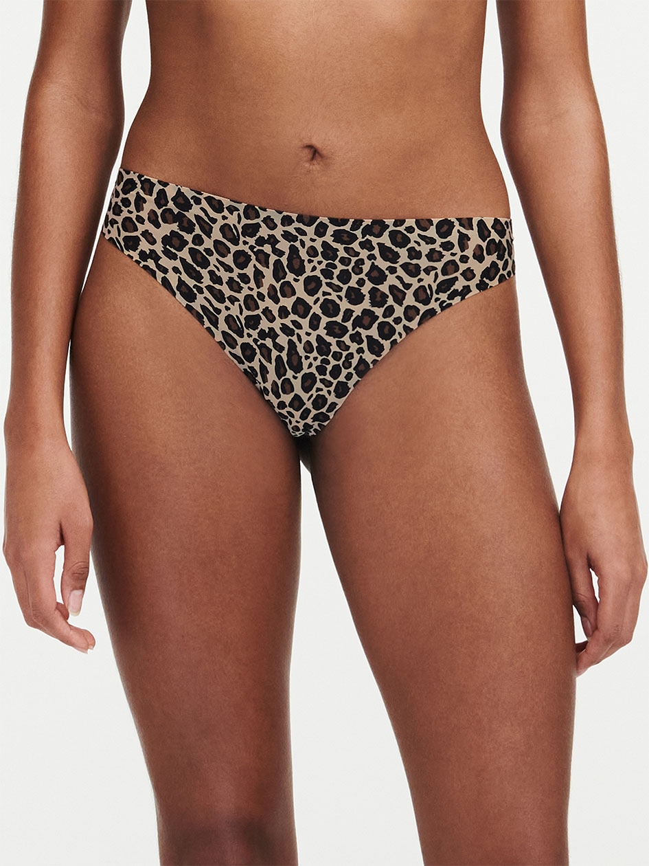 SoftStretch Thong Leopard Nude