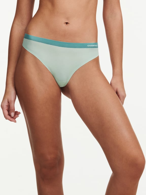 Chantelle | SoftStretch - SoftStretch Thong Green Lily/Trellis - 1