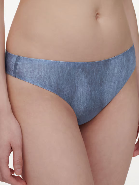 Softstretch Thong Blue Denim Print - 3