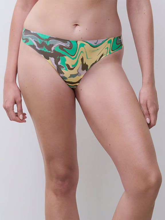 Softstretch | SOFTSTRETCH - Softstretch Thong Chromatica Waves Print - 1