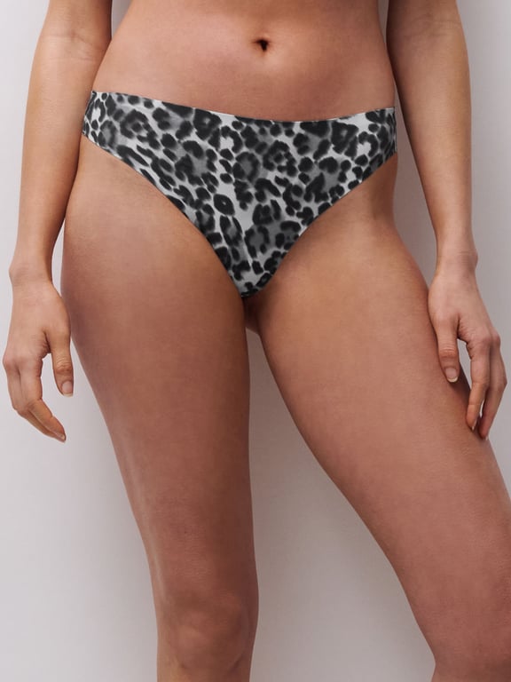 Softstretch | SOFTSTRETCH - Softstretch Thong Grey Leopard - 1