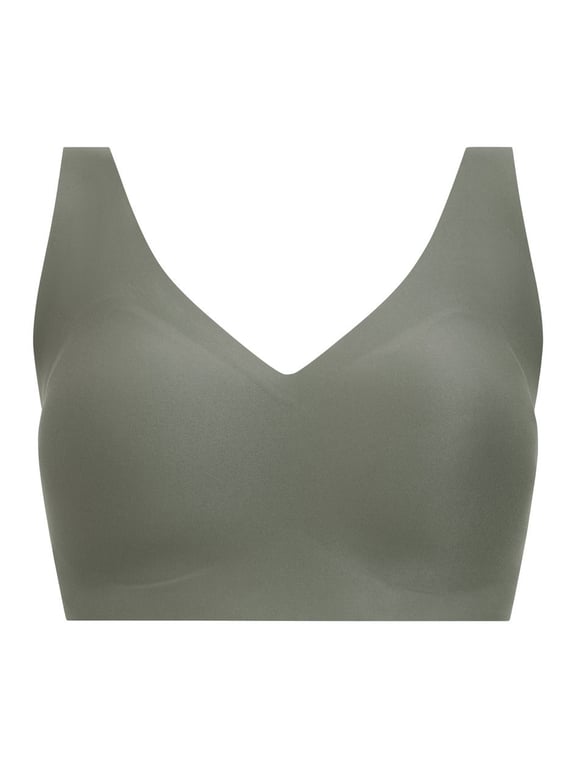Chantelle | SoftStretch Power - Softstretch Power V-Neck Wireless Support Bra Clay Green - 2
