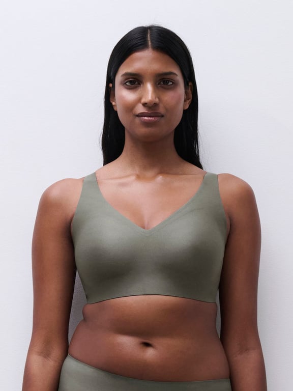 Chantelle | SoftStretch Power - Softstretch Power V-Neck Wireless Support Bra Clay Green - 1