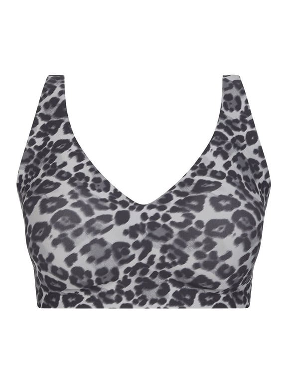 Softstretch | SOFTSTRETCH POWER - Softstretch Power V-Neck Wireless Support Bra Grey Leopard - 2