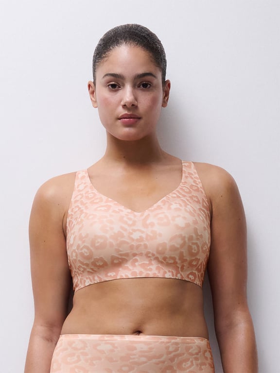 Softstretch | SoftStretch Power - Softstretch Power V-Neck Wireless Support Bra Leo Blush - 1
