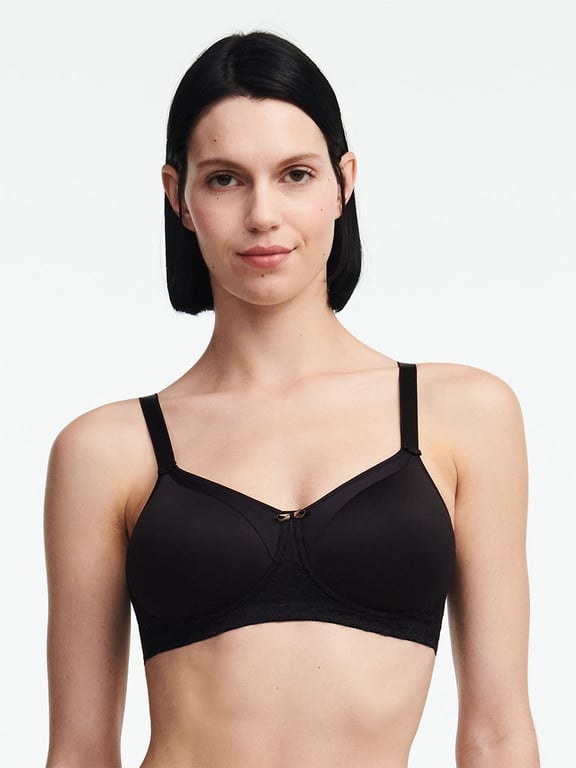 Merci Custom Fit Wireless Bra with Pocket Black