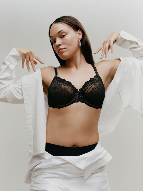 Rive Gauche Full Coverage Unlined Bra Black - 7