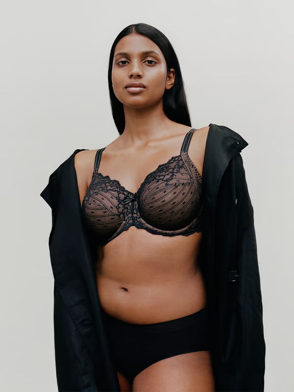 Rive Gauche Full Coverage Unlined Bra Black - 6