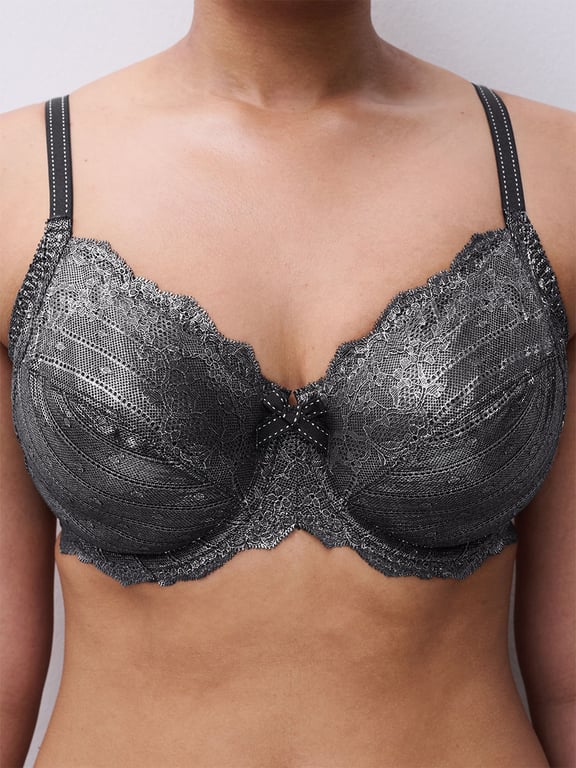 Rive Gauche Lace Full Coverage Unlined Bra Metallic Effect - 5