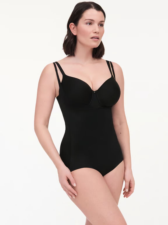 Basic Shaping Open Bust Bodysuit Black - 2