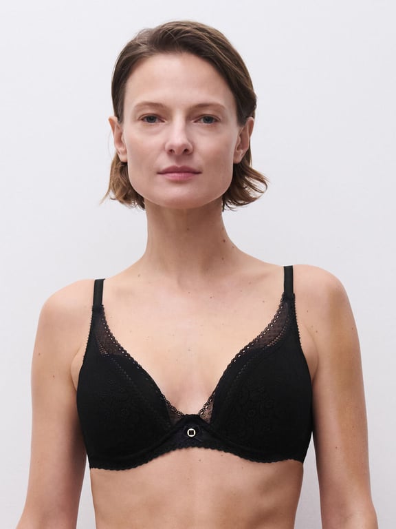 Chantelle | Festivité - Festivité Lace Plunge Bra Black - 1