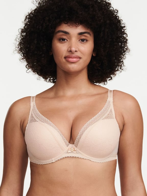 Chantelle | Festivité - Festivité Lace Plunge Bra Nude Blush - 1