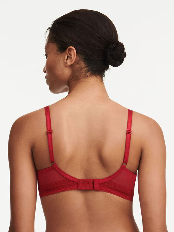 Festivité Lace Plunge Bra Scarlett Red - 1