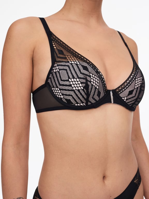 Freedom Smooth Plunge Contour Bra Black 32B by Passionata by Chantelle