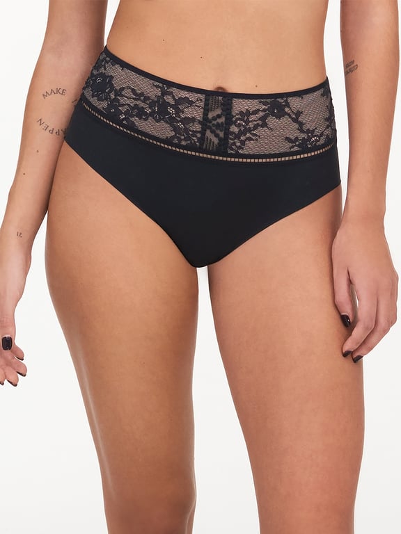 Floral lace high-rise thong, Chantelle X, Shop High-Waist Panties Online