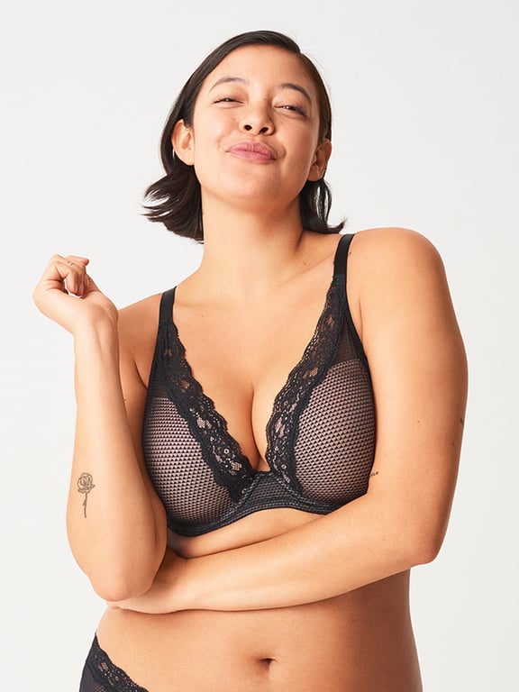 Passionata P41RNA Bra in Black & Nude: 34DD