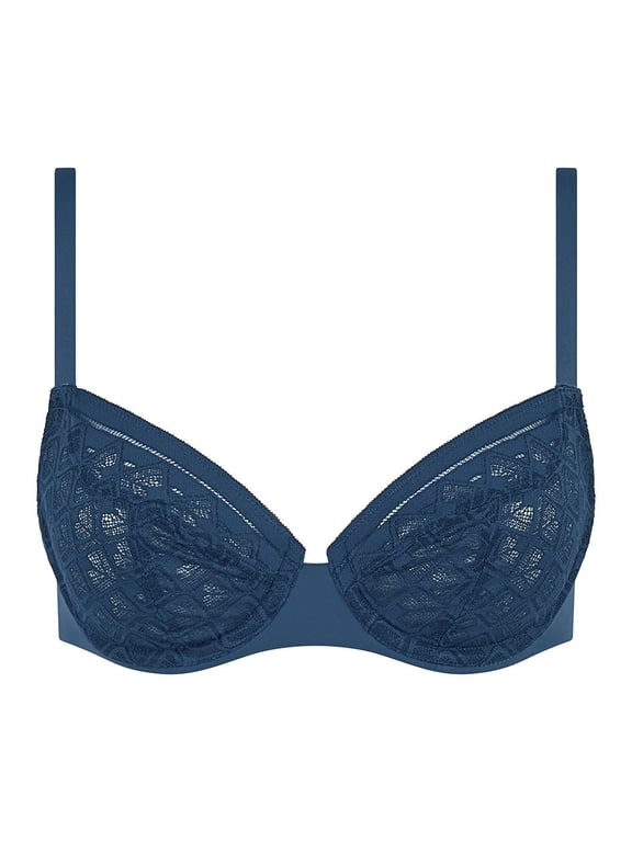 Ace Plunge Unlined Bra Jeans Blue - 1