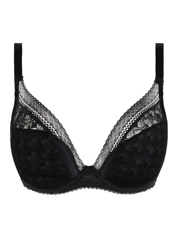 Ace Plunge T-Shirt Bra Black - 1