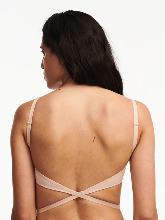 Open Back Multi-Way Plunge T-Shirt Bra Nude Blush - 7
